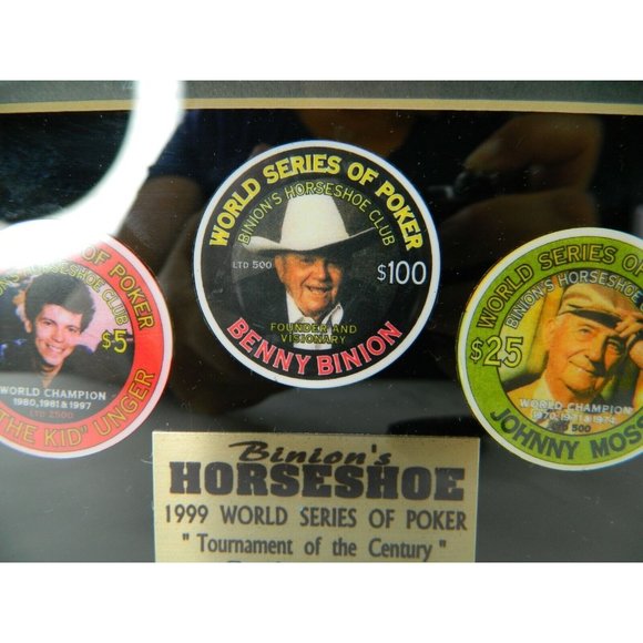 Binions 1999 World Series Poker Casino Chip Set Stu Ungar Johnny Moss B Binion - Picture 4 of 12